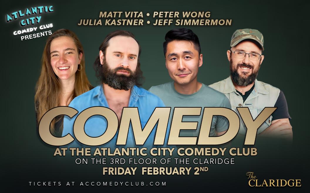 Comedy shows for February 2024 Atlantic City Comedy Club, Atlantic