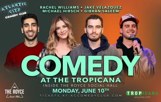 Monday Night Comedy: Rachel Williams, Jake Velazquez, Gibran Saleem, Chris Metcalfe