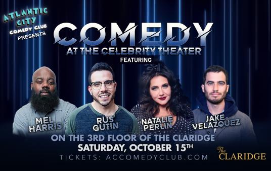 Comedy at the Celebrity Theater ft. Rus Gutin, Mel Harris, Natalie Perlin, Jake Velazquez 
