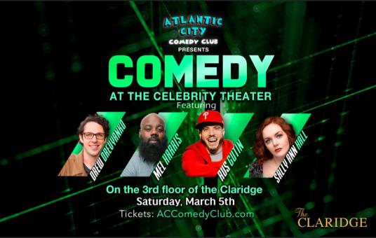 Comedy at the Celebrity Theater ft. Drew Drevyanko, Sally Ann Hall, Rus Gutin and Mel Harris 